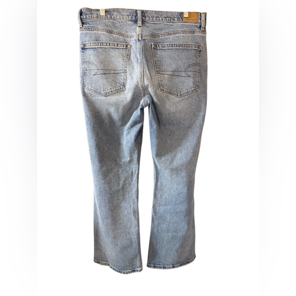 American Eagle Women's Curvy 90s Bootcut Jeans Sz 10 X-Short Blue Tides - Picture 7 of 13